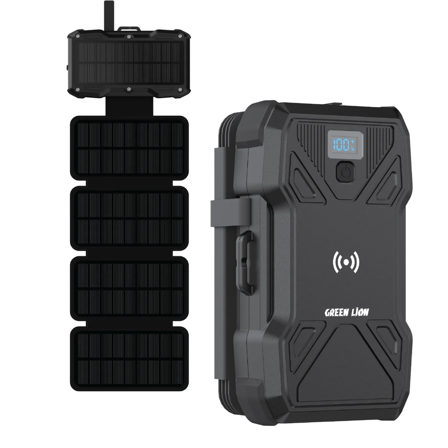 5-Panel Solar Power Bank GNSOL5PN30BK, 30000mAh, Solar 20W Charging - Black 5-Panel Solar Power Bank GNSOL5PN30BK, 30000mAh, Solar 20W Charging - Black - تصویر 1