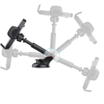 GX-93 Holder with Suction Car Mount, Anti-Shake Solid Arm, Quick Button Release, Anti-Slip Grip - Black - تصویر 6