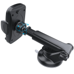 GX-93 Holder with Suction Car Mount, Anti-Shake Solid Arm, Quick Button Release, Anti-Slip Grip - Black - تصویر 3