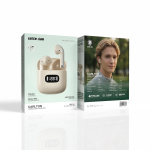 Carlton Wireless Earbuds, Bluetooth V6.0, 12Hrs Playtime, Dual-Mic Clear Calls - Beige - تصویر 4