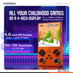 Retro Handheld Game Console PDXV40BK - 4" Display, 10H Playtime, Black - تصویر 3