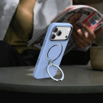 Kenton MagSafe Leather Case with Ring Kickstand for iPhone 18 Pro/17 Pro - Glacier - تصویر 2