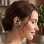 Gerona Clip-On Wireless Earbuds with Dual-Mic Clear Calls - Black - تصویر 2