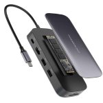Powerology USB-C Hub & SSD Drive PWSDHB512 - 512GB, 100W PD, Gray - تصویر 3