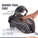 Travel Neck Pillow & 3D Eye Mask - Grey - تصویر 3