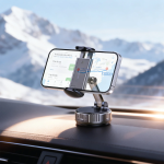 GX-11 Suction Phone Mount, 4.0"-7.0" Devices, 360° Rotation, Dashboard Fit, Washable Suction Cup - Black - تصویر 2