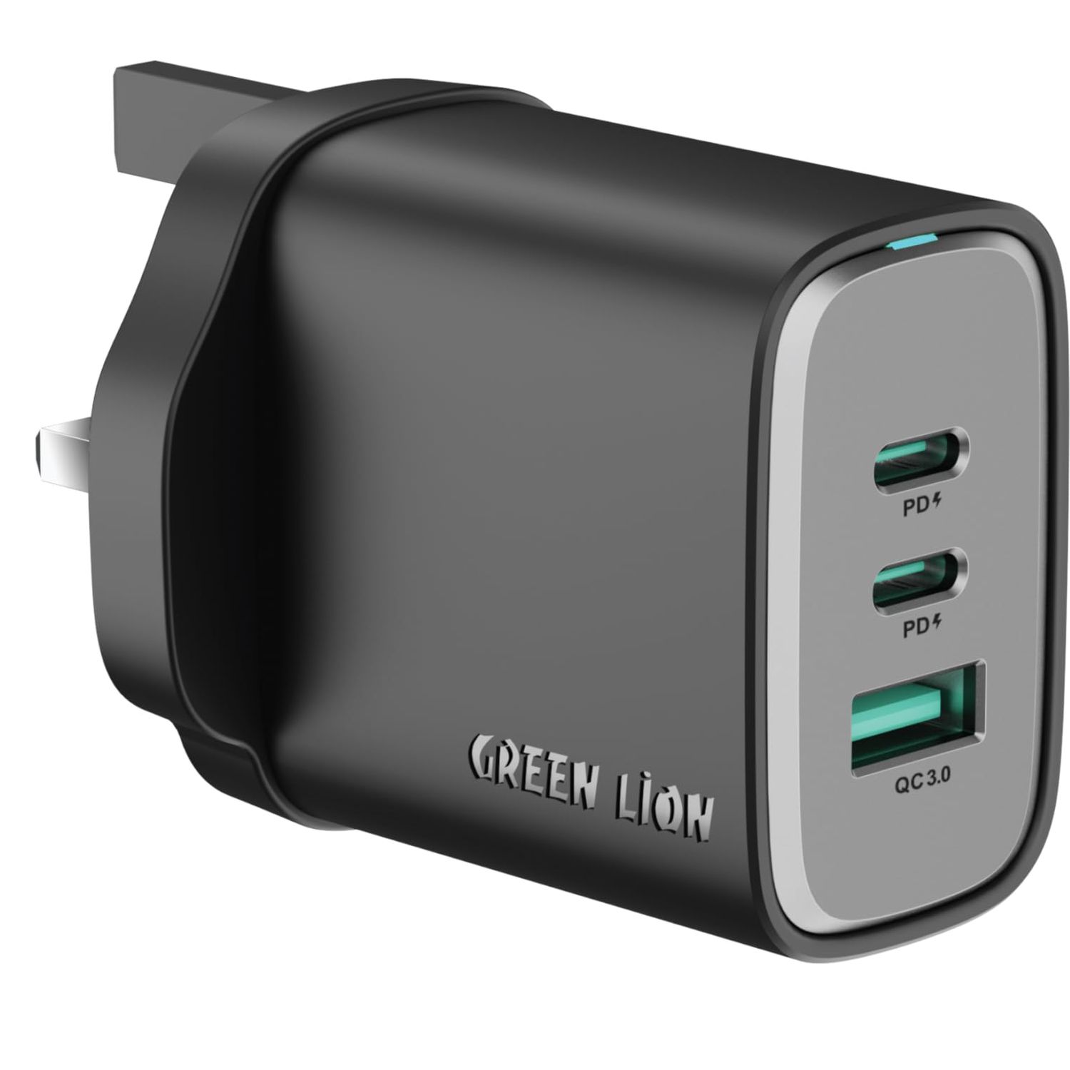 Wall Charger GNS65W2CAUKBK - 65W GaN, 2 USB-C & 1 USB-A, Black Wall Charger GNS65W2CAUKBK - 65W GaN, 2 USB-C & 1 USB-A, Black - تصویر 1