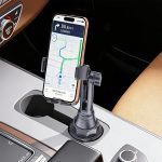 Car Phone Mount GX-72 - Adjustable Cup Holder, Black - تصویر 4