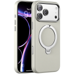 Kenton MagSafe Leather Case with Ring Kickstand for iPhone 18 Pro Max/17 Pro Max - Silver