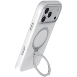 Silicone Stand Case for iPhone 18 Pro, 360° Rotating Stand - White - تصویر 8