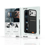 Leather Regal Case for iPhone 18 Pro Max - Card Holder, Black - تصویر 7