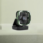 Solar Fan GNPF25SOLFNBK - 3-in-1 Fan, Light & Power Bank, Black - تصویر 2