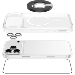 4-in-1 Protection Pack for iPhone 18 Pro [Lens Protector|Back Film|Shockproof Case|MagSafe Holder Ring] - Clear - تصویر 2