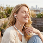 Clip Fit OWS Neckband Earbuds, 30 Hours Playtime, Bluetooth V5.4, TF Card Playback, Built-In Flashlight - White - تصویر 2