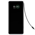 Madrid 25000mAh Power Bank 100W PD Ultra-Fast Built-in USB-C Cable Digital Display - Black - تصویر 9