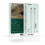 USB-C to USB-C Cable GNTPE1MTC2CWH - 60W, White - تصویر 3