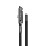USB-C Holder Cable GNUSBCHLCBBK - 2-in-1 Foldable, Black