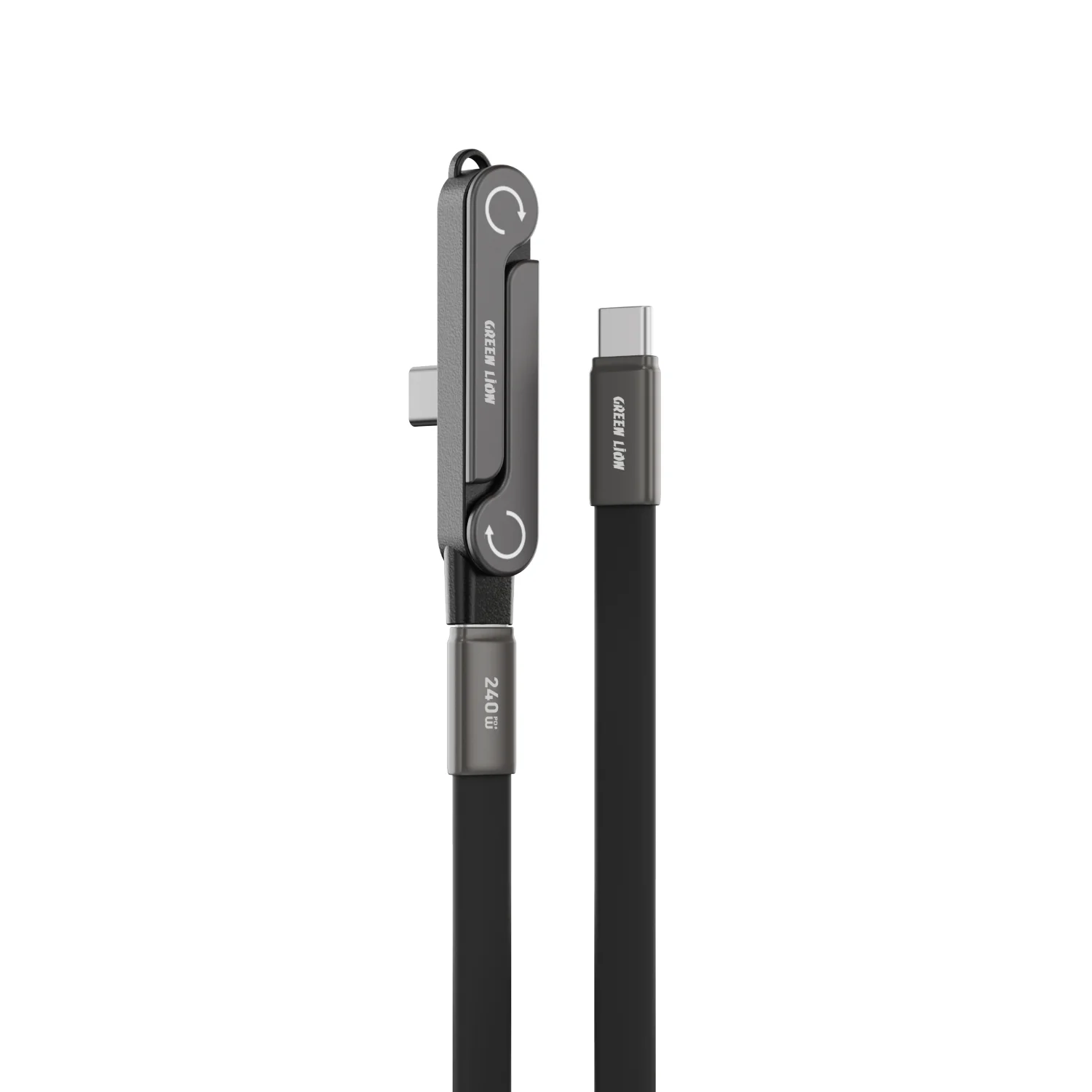 USB-C Holder Cable GNUSBCHLCBBK - 2-in-1 Foldable, Black USB-C Holder Cable GNUSBCHLCBBK - 2-in-1 Foldable, Black - تصویر 1