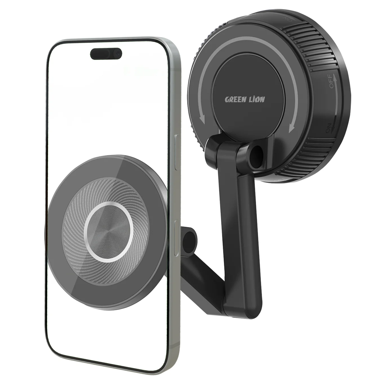 GX-95 MagSafe Suction Car Phone Holder, 360° & 180° Rotation, Multi-Angle Viewing - Black GX-95 MagSafe Suction Car Phone Holder, 360° & 180° Rotation, Multi-Angle Viewing - Black - تصویر 1