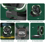 Solar Fan GNPF25SOLFNBK - 3-in-1 Fan, Light & Power Bank, Black - تصویر 4