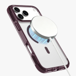 ATHENS MagSafe iPhone 18 Pro Max Case, PC/TPU/TPE Hybrid Material, Reinforced Corners - Burgundy - تصویر 3