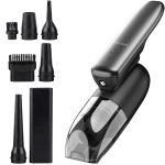Airvex Mini Vacuum & Air Blower 100W HEPA Filter LED Flashlight Bi-Directional Handle - Black