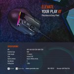 Gaming Mouse PDX321 - 8D RGB, 7200 DPI, Black - تصویر 3