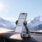 GX-11 Suction Phone Mount, 4.0"-7.0" Devices, 360° Rotation, Dashboard Fit, Washable Suction Cup - Black - تصویر 3