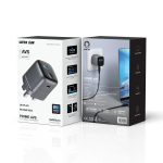 PRIME AVS TFT Wall Charger GaNStorm Technology, USB-C Output, PD 65W, TFT Dynamic Display - Grey - تصویر 4