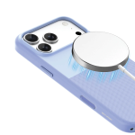 NICE MagSafe CASE for iPhone 18 Pro Max with Metal Buttons, Anti-Slip Texture - Blue - تصویر 3