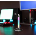 Gaming Headphone Stand PDX527 - RGB Lights, Wireless Charger, Black - تصویر 5