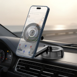 GX-95 MagSafe Suction Car Phone Holder, 360° & 180° Rotation, Multi-Angle Viewing - Black - تصویر 2