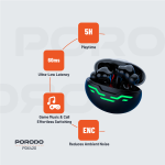 Gaming Earbuds PDX420 - Ultra Low-Latency, Black - تصویر 8