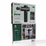 TRAINER T4 Handheld Massage Gun 80W 12 Speeds 8mm Amplitude 8 Heads USB-C - Black - تصویر 12