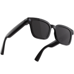 Denver AI Smart Glasses with Transparent Lens, 5H Runtime, 1200P HD Video, Voice Assistant, Real-Time Translation - Black