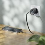 Wall Charger Supra GN33W1C1AUKBK - 33W GaN Dual-Port, Black Grey - تصویر 2