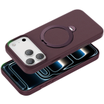 Minister iPhone 18 Pro Max MagSafe Case, PU Leather, 360 Rotating Stand - Burgundy - تصویر 9
