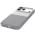 NICE MagSafe CASE for iPhone 18 Pro with Metal Buttons, Anti-Slip Texture - Silver - تصویر 5