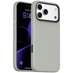 Florenza Woven Fabric MagSafe Case for iPhone 18 Pro Max/17 Pro Max 2600GS Drop Protection - Silver