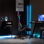 Gaming Chair PDXLK2513BKOG - Ergonomic RGB, Built-In Speakers, Black - تصویر 6