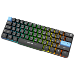 GKM-60 Wired Gaming Keyboard - Rainbow Backlight, Black - تصویر 5