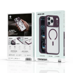 Titan MagSafe iPhone 18/17 Pro Max Case - Metal Buttons, Burgundy - تصویر 7