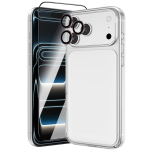 4 in 1 iPhone 18 Pro Max Defender Pack (Camera Lens + HD Glass + Back Film + Cover) - Burgundy