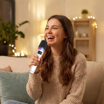 Wireless Microphone GM-97X with Remote - White - تصویر 3