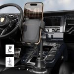 Car Phone Mount GX-72 - Adjustable Cup Holder, Black - تصویر 3