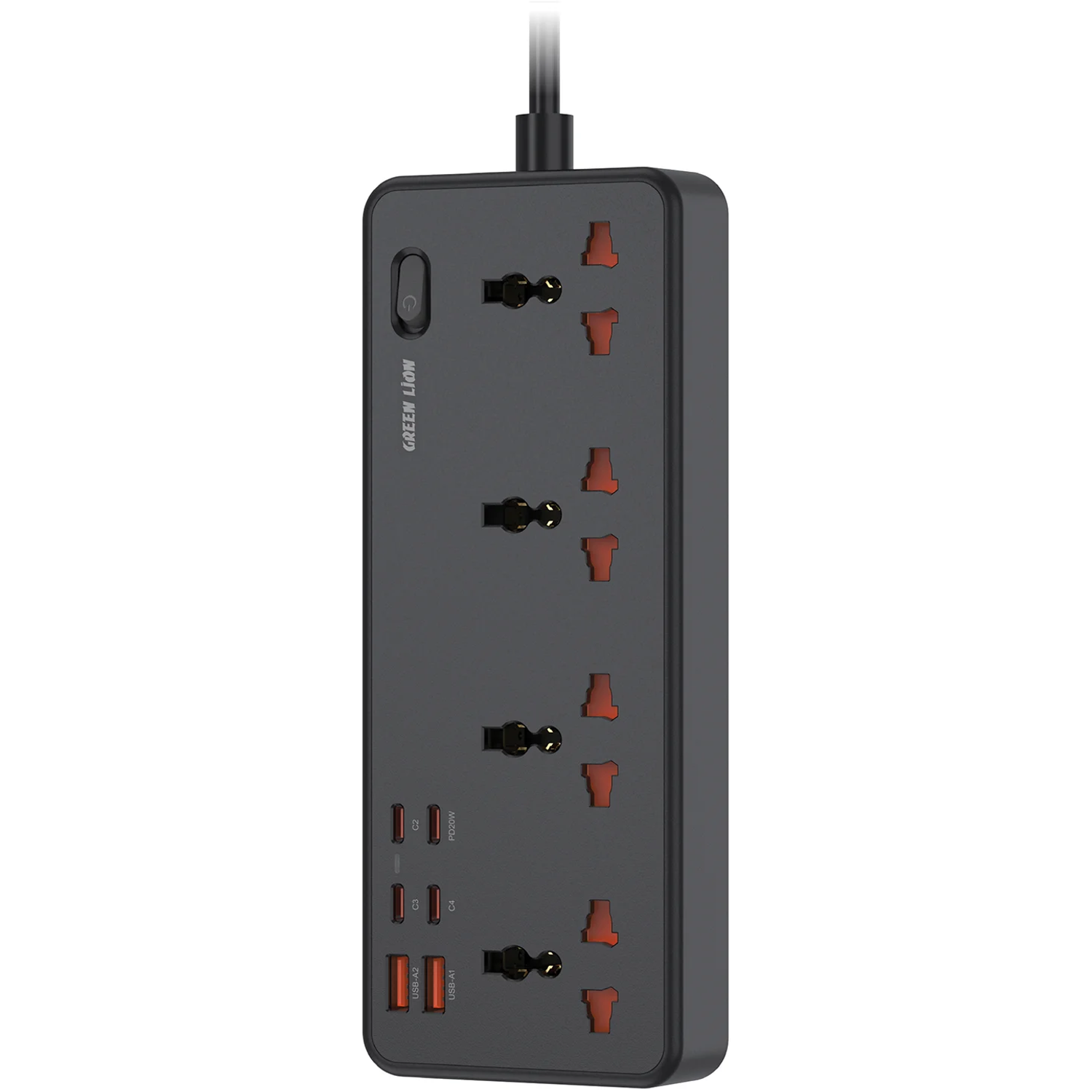 Power Strip GS-700 - 2500W, Black Power Strip GS-700 - 2500W, Black - تصویر 1