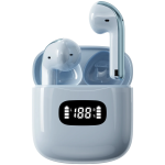 Carlton Wireless Earbuds, Bluetooth V6.0, 12Hrs Playtime, Dual-Mic Clear Calls - Blue
