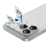 Chrono iPhone 18 Pro Max Camera Lens Protector, 9H Tempered Glass - Silver - تصویر 3