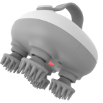 Scalp Massager 360° Detachable Heads Red Light Therapy IPX6 4 Speeds USB-C - Grey