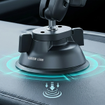 Car Phone Holder GX-101 - Suction Mount 360°, Black - تصویر 4